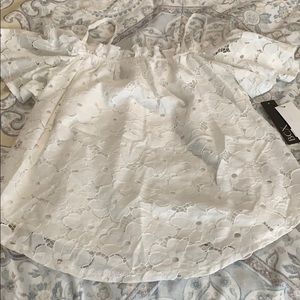 Off the shoulder white blouse